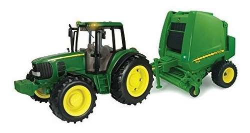 Tomy John Deere Big Farm Tractor Y Empacadora.