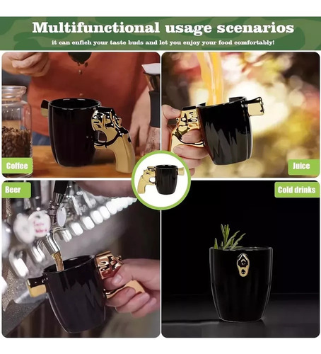 Una Taza De Cerámica Con Forma De Revólver, Estilo A