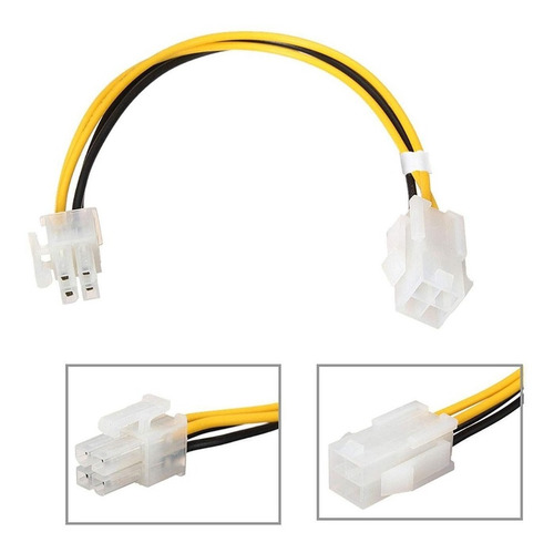 Cable Extension Cpu 4pin Hembra A 4pin Macho 20cm