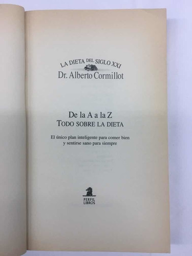 Cormillot Todo Sobre La Dieta De La A A La Z. Libros Usados (Usado)