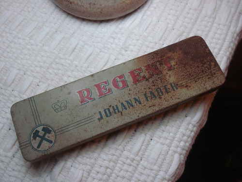 Antigo Estojo Regent Johann Faber De Lata Anos 60