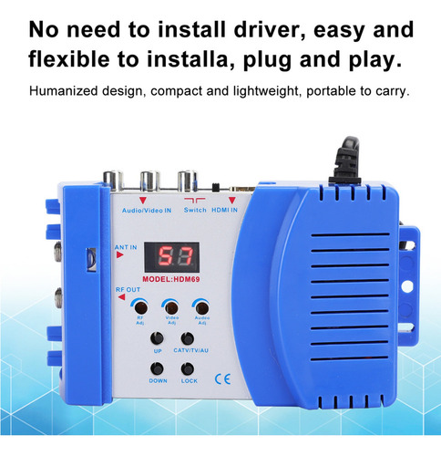 Hdm69 Digital Rf Hdmi Modulador Av Para Rf Converter Vhf Uhf