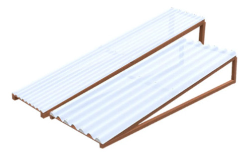 Telha Leitosa Pp 2.44 X 0,50 Kit 10 Telhas
