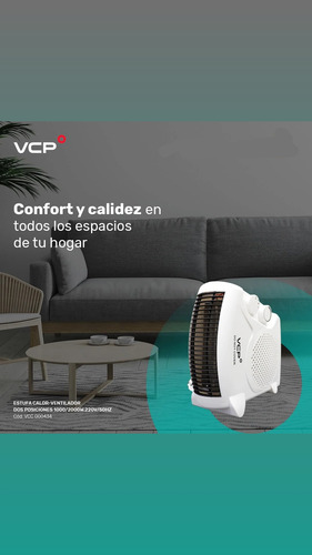 Caloventor Eléctrico Vcp Dos Posiciones 220v Blanco