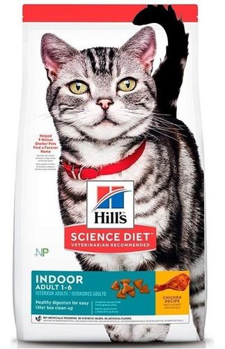 Alimento Gato Adulto Hills Indoor 1.58kg Np