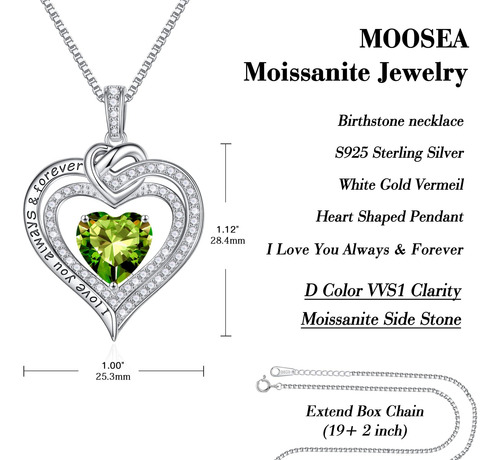 Moosea Regalos De Cumpleaños Para Mamá, Collar De Moissanita