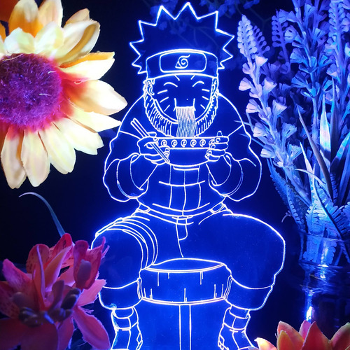 Abajur De Mesa P/ Ler Mangá Naruto Comida Desenho Nerd 3d