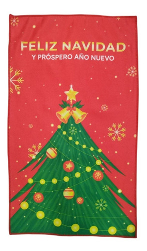 Imagen 1 de 10 de Repasador Estampado Navideño Microfibra