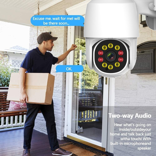 Cámara De Seguridad Wifi Exterior 6 Led De Iluminación 1080p