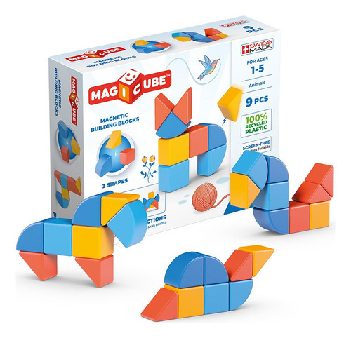 Juegos Cubos Magneticos Geomag 9 Piezas Magicube Animals 201