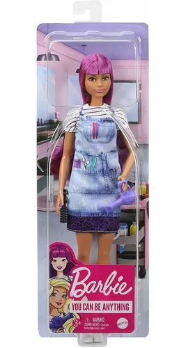 Barbie Boneca Cabelo Roxo - Profissões Cabeleireira - Mattel