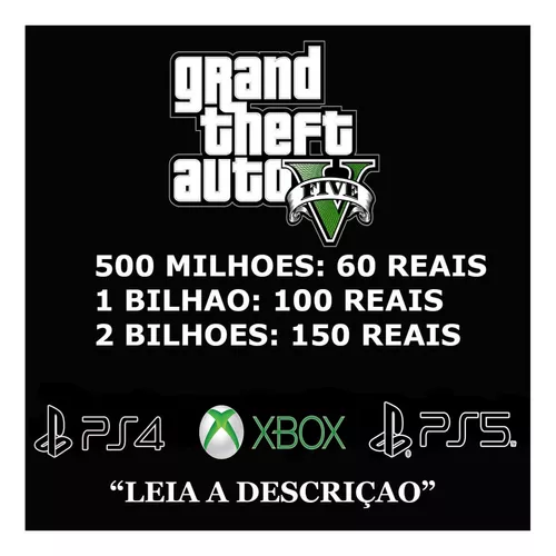 100 MI Dinheiro Gta V Ps4 - Não É Cont Mod