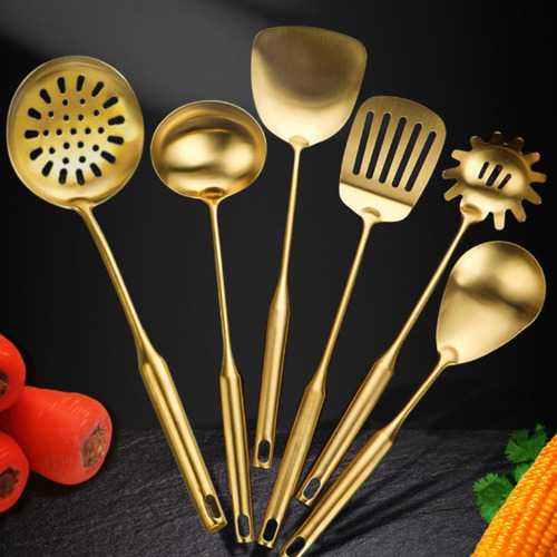 Imagen 3 de 10 de Set De Utensilios De Cocina 6 Piezas + Soporte