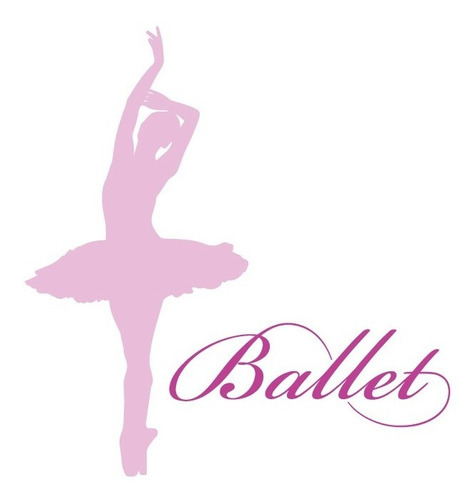 Vinilo Decorativo Bailarina Ballet 2 Sticker Gigante Estampa Color Multicolor