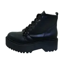 Comprar Borcego Bota Mujer Cordones Plataforma Cadena Moda Art 703 
