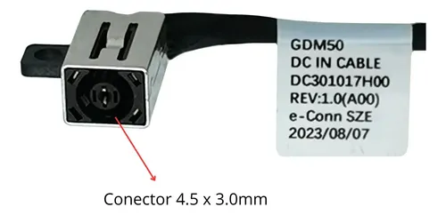 Conector Dc Jack Compatível Dell Vostro 15 3510 3515 3520