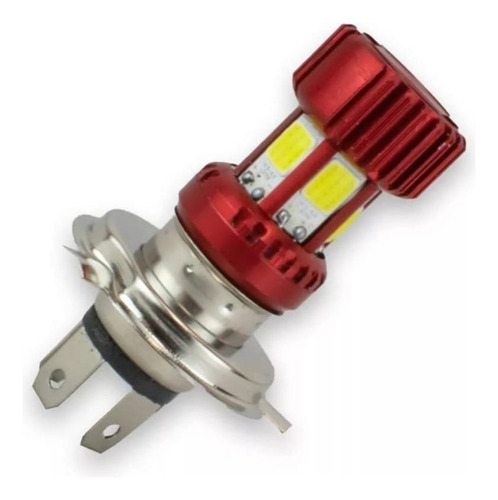 Ampolleta Led H4 Lupa Moto 10w 1000lm Dc 12v Blanca 6000k