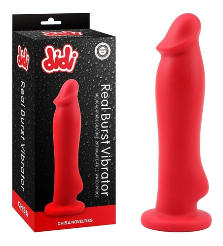 Vibrador Real Burst Consolador Real Sexshop Dildos Sexual Color Rojo