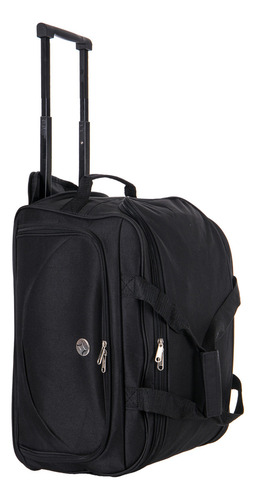 Bolsa Sacola Mala De Viagem De Tecido Com Rodinhas Grande Cor Preto