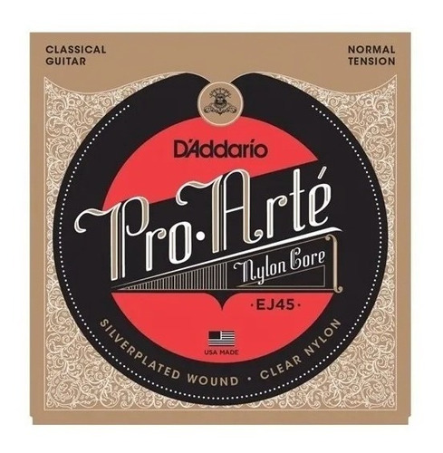 Cuerdas Daddario Proarté Ej45 Guitarra Clásica Nylon
