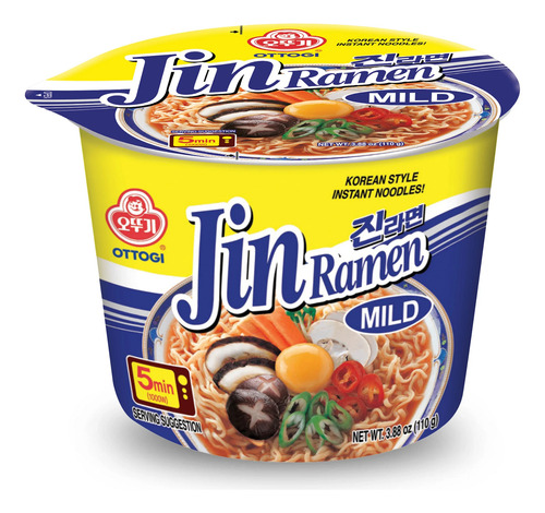 Ramen Coreano Ottogi Big Bowl Jin Mild 110 Gr No Picante