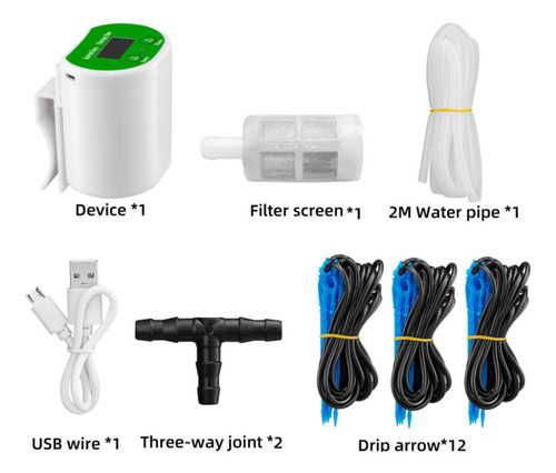 Sistema De Riego Automático Para 12 Plantas De Interior, Con