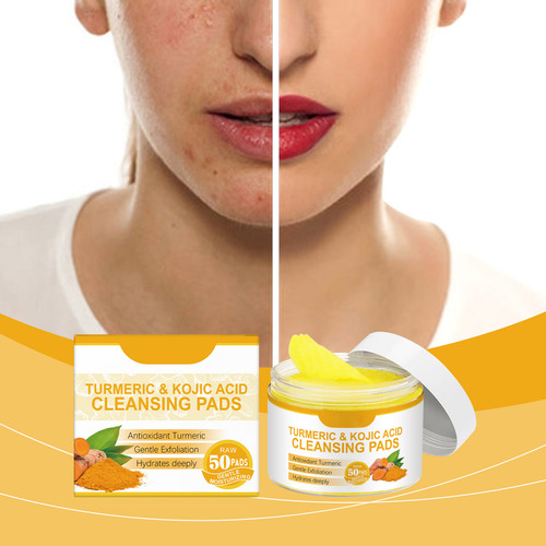 Almohadillas Limpiadoras F Turmeric Kojic Para Eliminar Manc