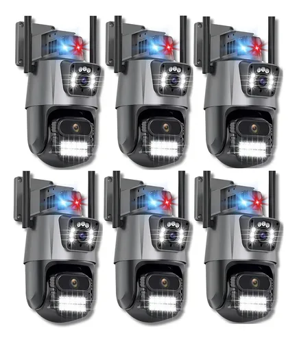 Kit 6 Câmera Segurança Ip Wifi P11-qq6 App Icsee Lente Dupla 6mp ...