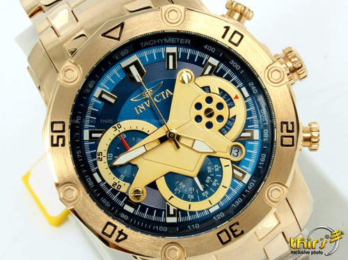 Invicta Pro Diver 22765 Original Banhado Ouro 18k - 50 Mm