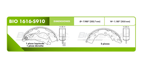 Balatas Tambor Para Kia Rio5 1.6l 2008-2011 Bioceramic