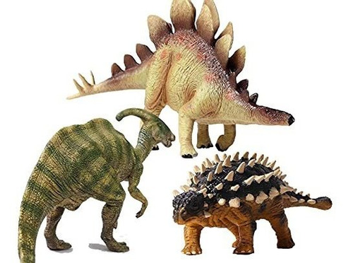 Gemini&genius 3pcs Ankylosaurus Parasaurolophus And Stegosau