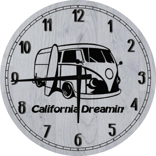 Reloj De Madera 10 Pulgadas Estilo California Dreamin