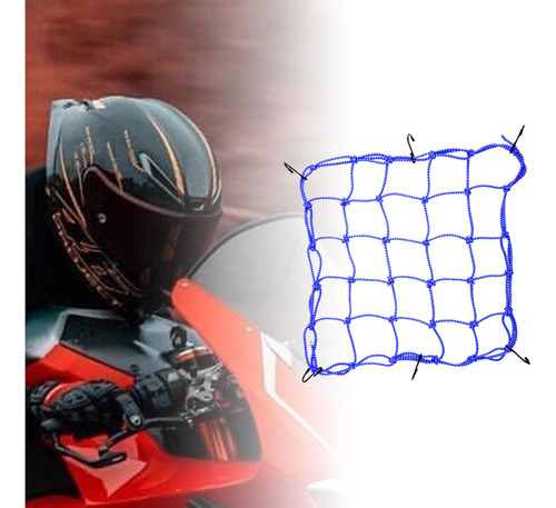 Red De Carga Para Motocicleta, Malla Elástica Para Azul