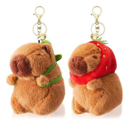 Capibara Niña Peluche Juguete Bebe Llaveros De Moda Color Caqui