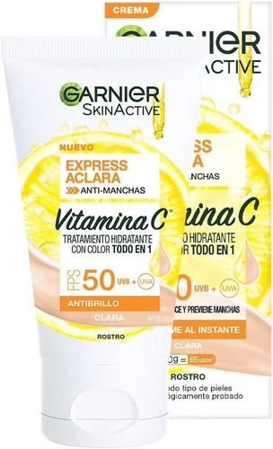 Crema Hidrata Con Color Clara Express Garnier Vitamina C