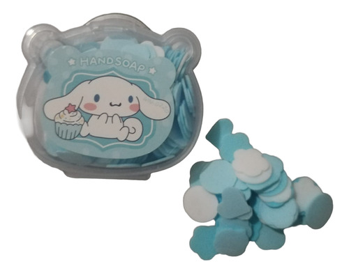 Diadema De Maquillaje Mas Láminas Jabón Kuromi Pompompurin Blanco Con Azul Cinnamoroll