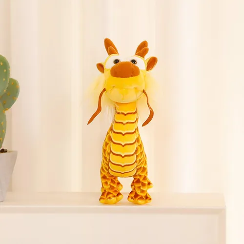 ( Muñeco De Dragón De Animales De Peluche Suave Amarillo