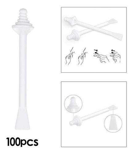 Aplicadores De Cera De Nariz Para Depilação Nasal 100pcs