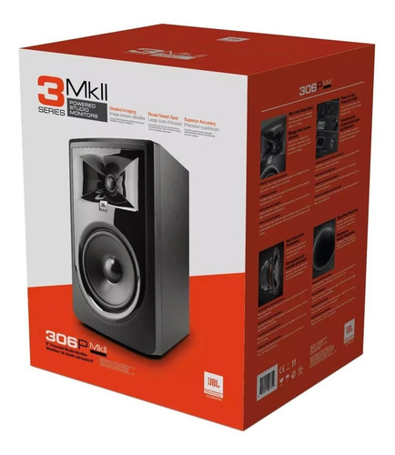 Imagem 3 de 3 de Monitor De Referência Jbl 306p Mkii Ativo