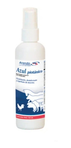 Cicatrizante Para Mascotas Azul Piotánico De 120 Ml En Spray