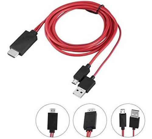 Cable Adaptador Usb Macho Y Hembra A Hdmi Hdtv 1080p Av