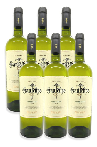 Vino San Felipe Blanco Roble Chardonnay 750ml Caja X6u