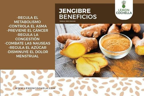 Jengibre En Tabletas Lemon Cochella. 100 Piezas