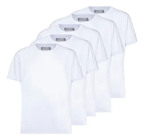 MLB 4057708927 Kit 5 Camisetas Basica Algodo Lisas Gola Redonda Regular JM