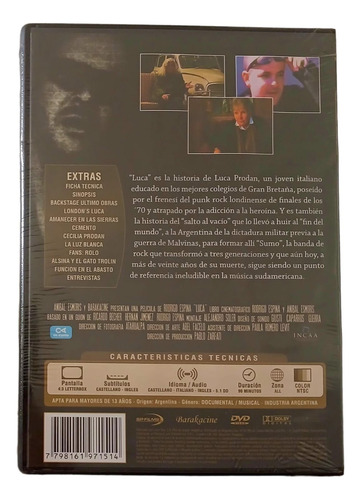 Dvd Luca - Una Pelicula De Rodrigo Espina - Luca Prodan