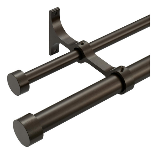 Barras De Cortina Doble Tapa De Aluminio Y Soportes De ...
