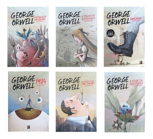 Imagem 5 de 5 de Box 6 Livros George Orwell 1984 A Revolução Dos Bichos + 4