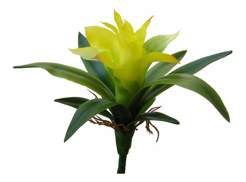 Bromélias Flores Folhas Silicone Kit 2 Vermelhas 2 Amarelas | Parcelamento  sem juros