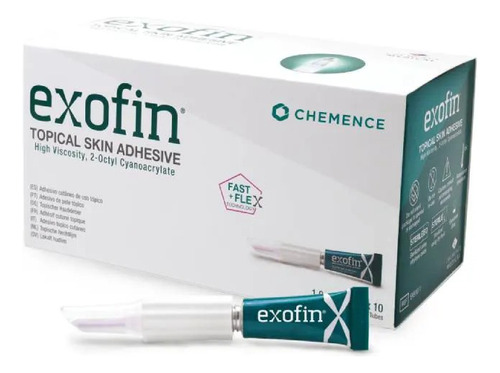 Adesivo Tópico Para Pele Exofin Caixa Com 10 - 1g Cada