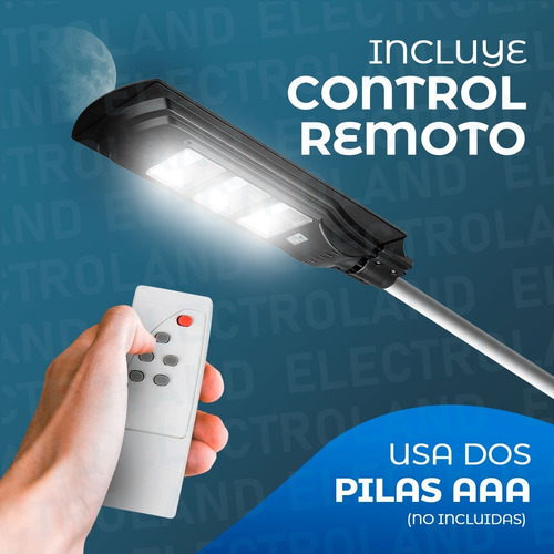 Imagen 7 de 10 de Lampara Solar Led 90w/patio Jardin Plazas Calles Exterior